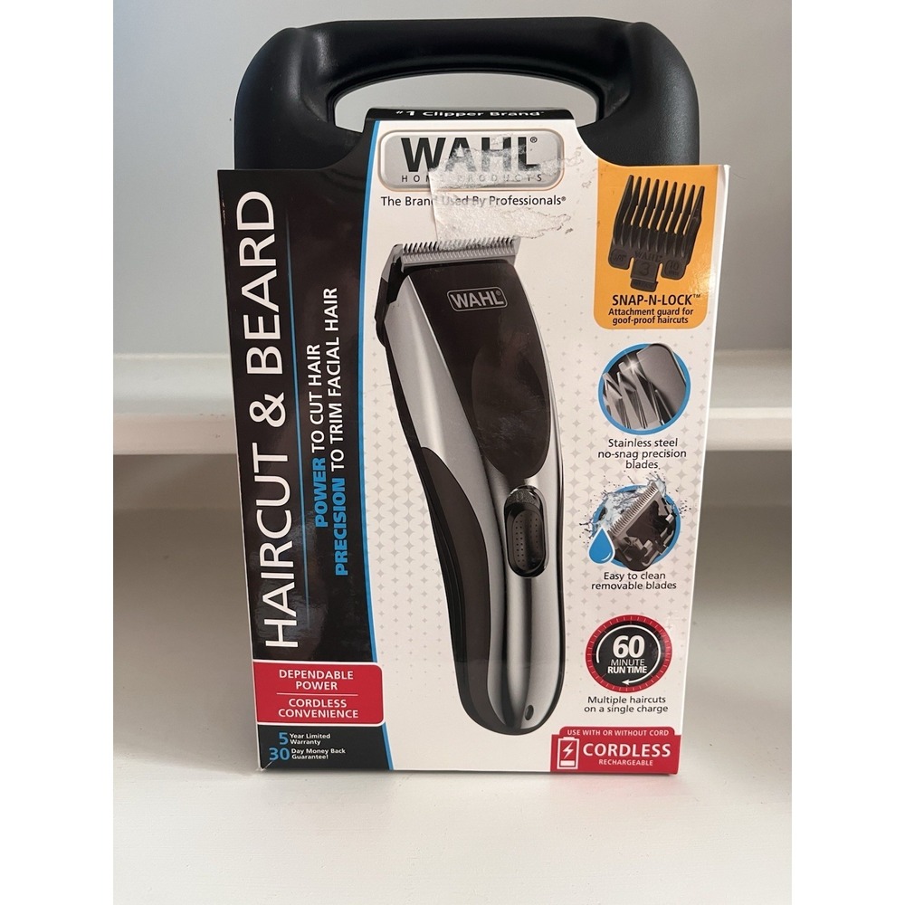 New! Wahl Cordless Haircut & Beard Power to Cut and Trim Facial Hair Kit
